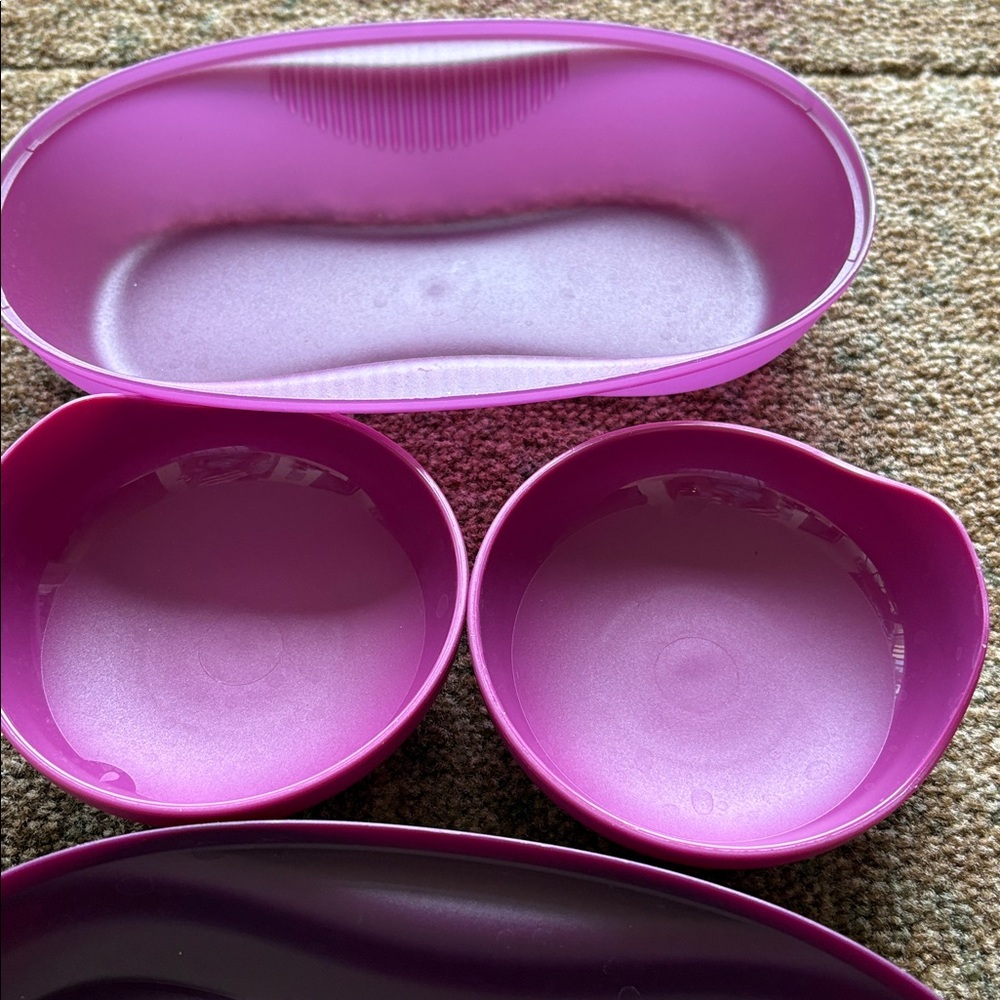 Tupperware Egg Maker Omelette Steamer Rich Purple Cooker Container - Picture 6 of 8